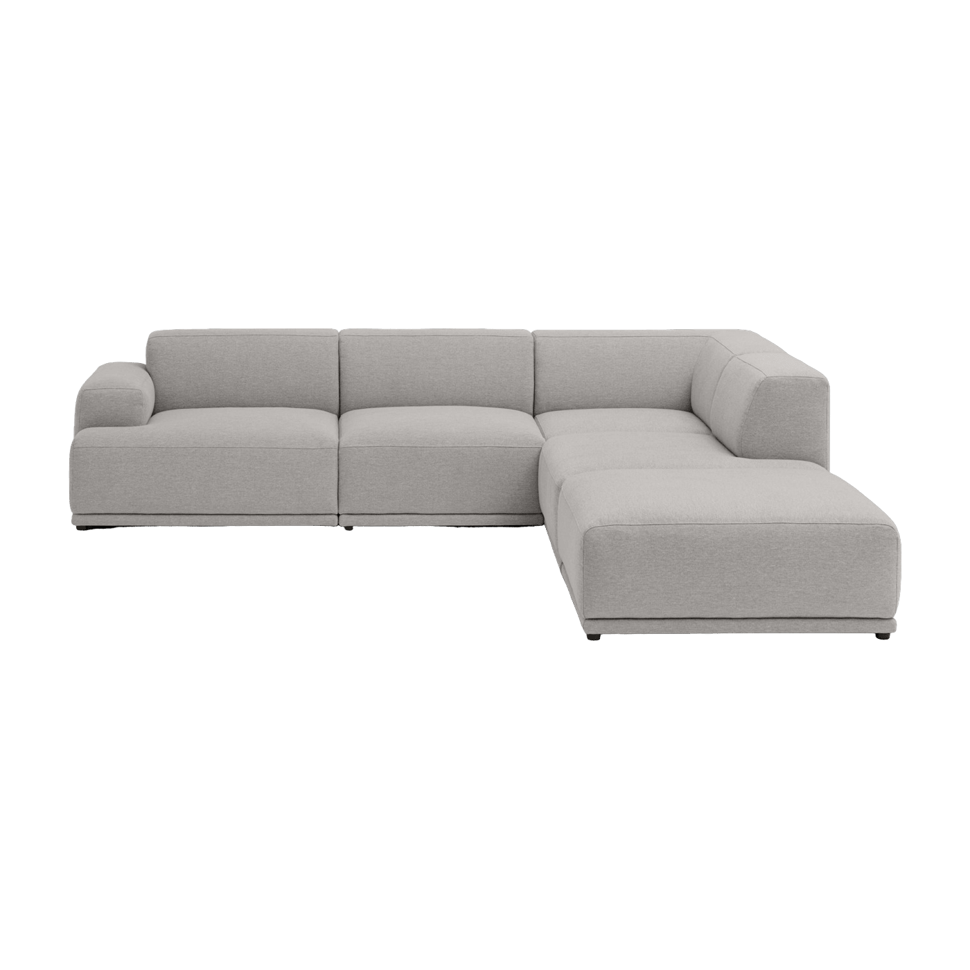 Canapé d'angle gris clair configuration 2 Connect Soft - Muuto - The Cool Republic