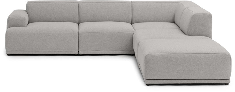 Canapé d'angle gris clair configuration 2 Connect Soft - Muuto - The Cool Republic