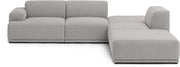 Canapé d'angle gris clair configuration 3 Connect Soft - Muuto - The Cool Republic