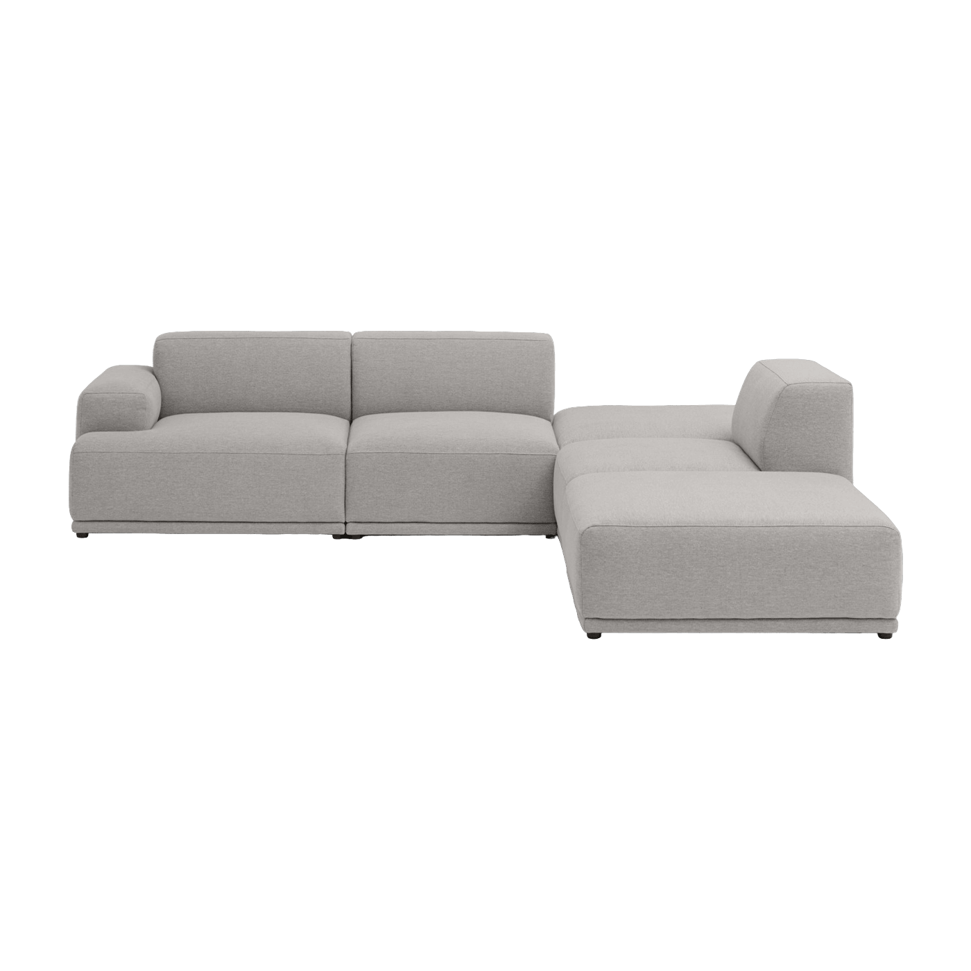Canapé d'angle gris clair configuration 3 Connect Soft - Muuto - The Cool Republic