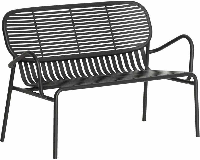 Canapé de jardin 2 places noir Week - end - Petite friture - The Cool Republic