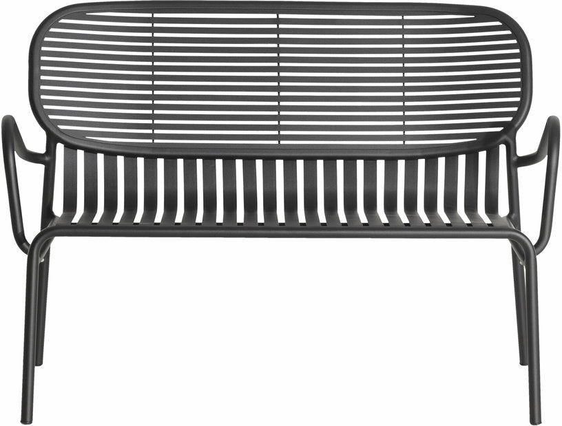 Canapé de jardin 2 places noir Week - end - Petite friture - The Cool Republic