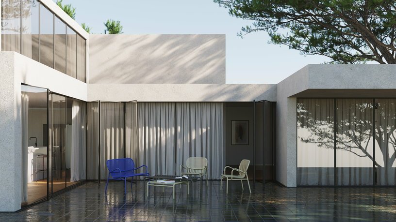 Canapé de jardin 2 places terracotta Week - end - Petite friture - The Cool Republic