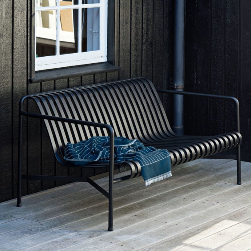 Canapé de jardin en métal anthracite Palissade - HAY - The Cool Republic