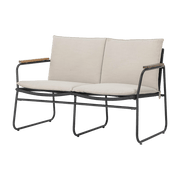 Canapé de jardin en métal noir 125cm Hampton - Bloomingville - The Cool Republic