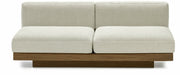 Canapé deux places en bois cognac et coussins beiges 193 x 115 x 72 cm Rudolph - Serax - The Cool Republic
