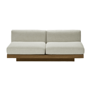 Canapé deux places en bois cognac et coussins blancs os 193 x 115 x 72 cm Rudolph - Serax - The Cool Republic