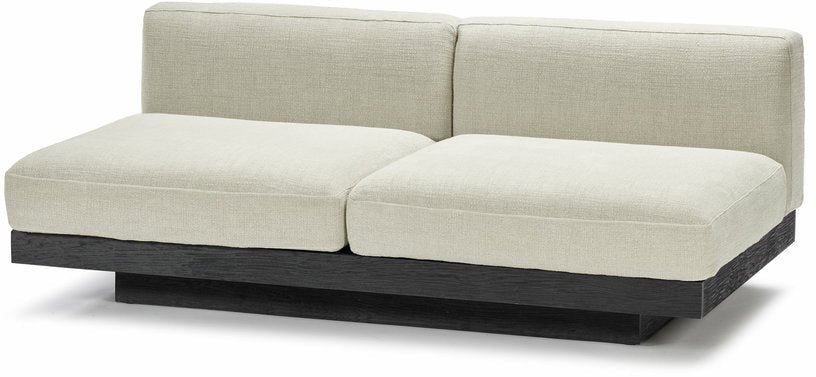 Canapé deux places en bois noir et coussins beige 193 x 115 x 72 cm Rudolph - Serax - The Cool Republic