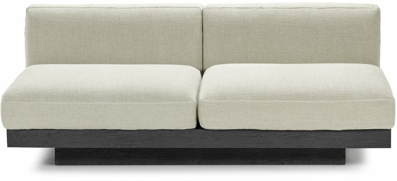 Canapé deux places en bois noir et coussins beige 193 x 115 x 72 cm Rudolph - Serax - The Cool Republic