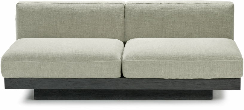 Canapé deux places en bois noir et coussins sable 193 x 115 x 72 cm Rudolph - Serax - The Cool Republic
