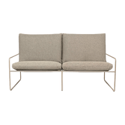 Canapé d'extérieur 2 places en vinyl beige et acier beige 78 x 93 cm Desert Dolce - Ferm Living - The Cool Republic