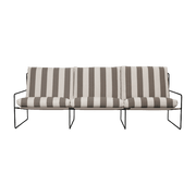 Canapé d'extérieur 3 places en vinyl rayé et acier noir 78 x 93 cm Desert Stripe - Ferm Living - The Cool Republic