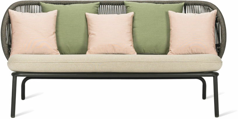 Canapé d'extérieur Amande avec set de coussins vert et blush Kodo - Vincent Sheppard - The Cool Republic