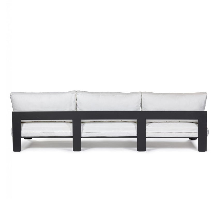 Canapé d'extérieur trois places blanc en aluminium - Serax - The Cool Republic
