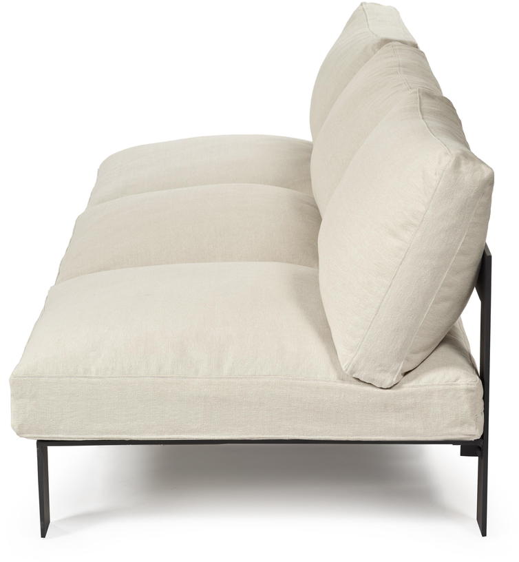 Canapé d'extérieur trois places en aluminium beige - Serax - The Cool Republic