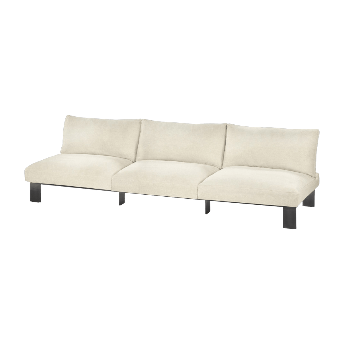 Canapé d'extérieur trois places en aluminium beige - Serax - The Cool Republic
