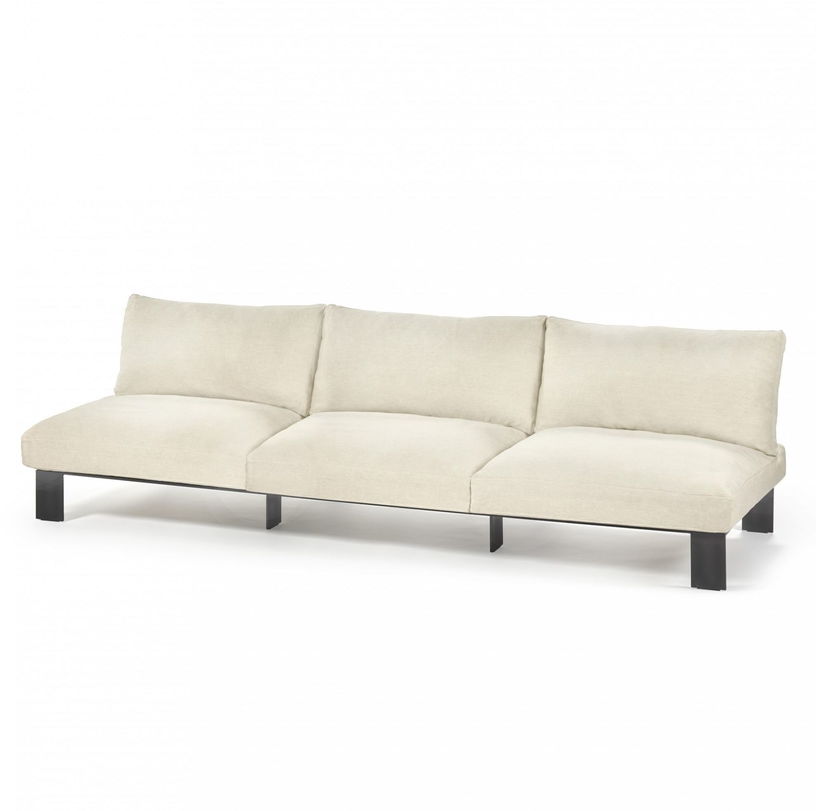 Canapé d'extérieur trois places en aluminium beige - Serax - The Cool Republic