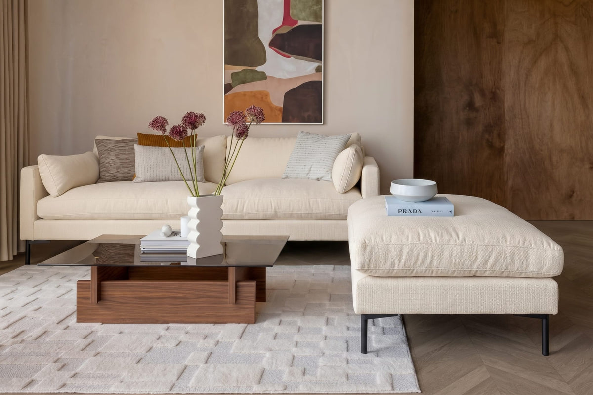 Canapé droit 3 places en tissu beige 101x230x82cm Summer - Zuiver — vue 2