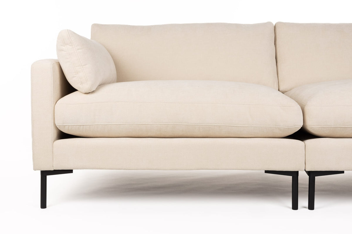 Canapé droit 3 places en tissu beige 101x230x82cm Summer - Zuiver — vue 3