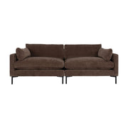 Canapé droit 3 places en tissu marron foncé 101x230x82cm Summer - Zuiver