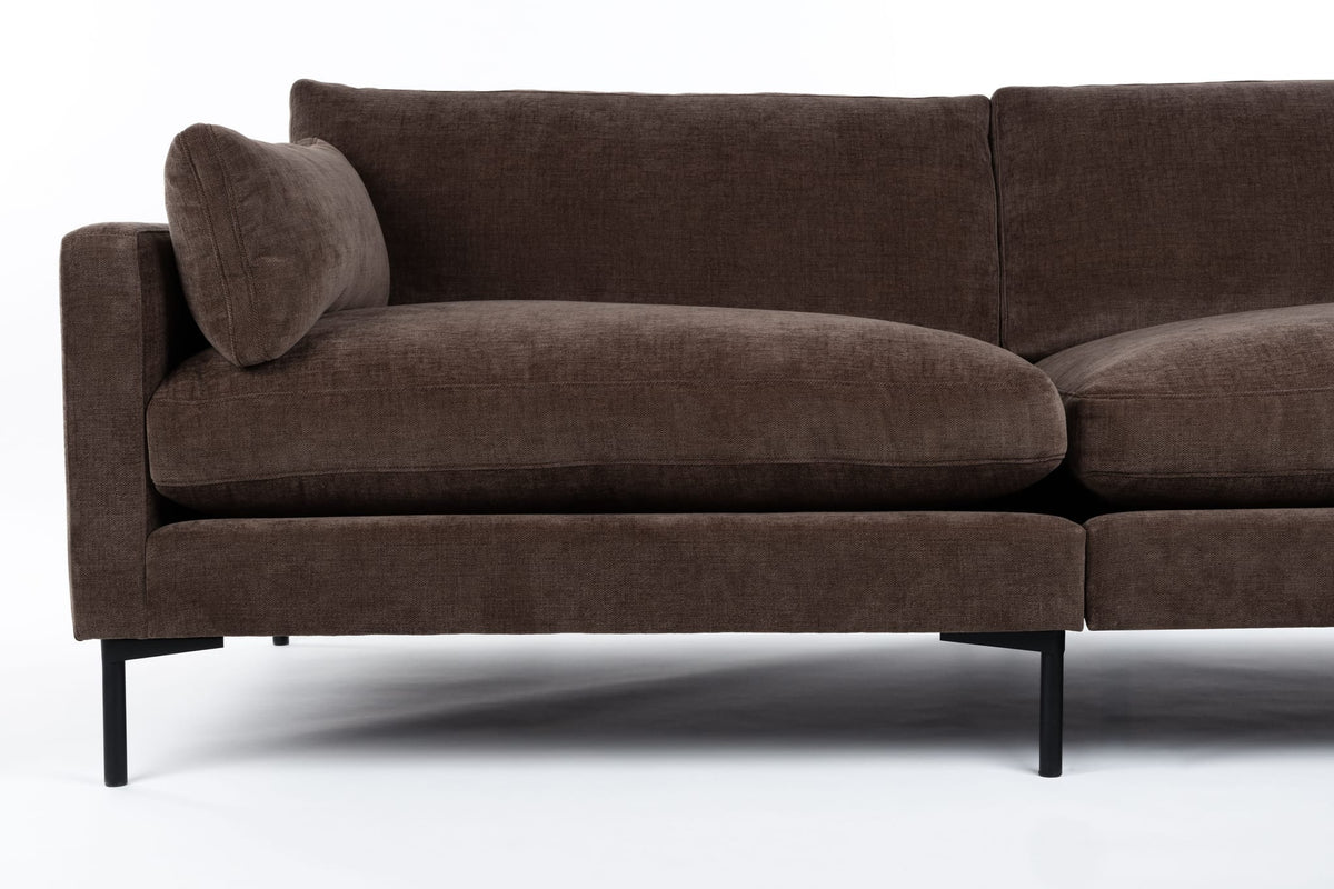 Canapé droit 4,5 places en tissu marron foncé 335x82cm Summer - Zuiver — vue 3