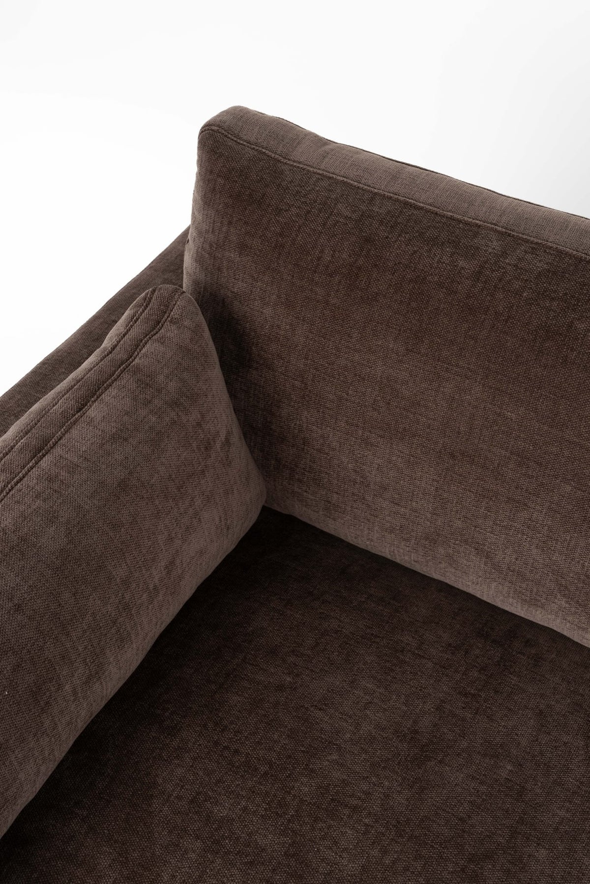 Canapé droit 4,5 places en tissu marron foncé 335x82cm Summer - Zuiver — vue 6