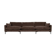 Canapé droit 4,5 places en tissu marron foncé 335x82cm Summer - Zuiver
