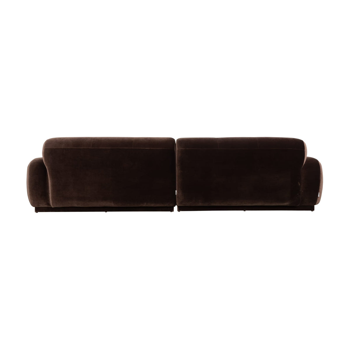 Canapé droit 4,5 places en velours marron 308x78cm Hazel - Zuiver — vue 3