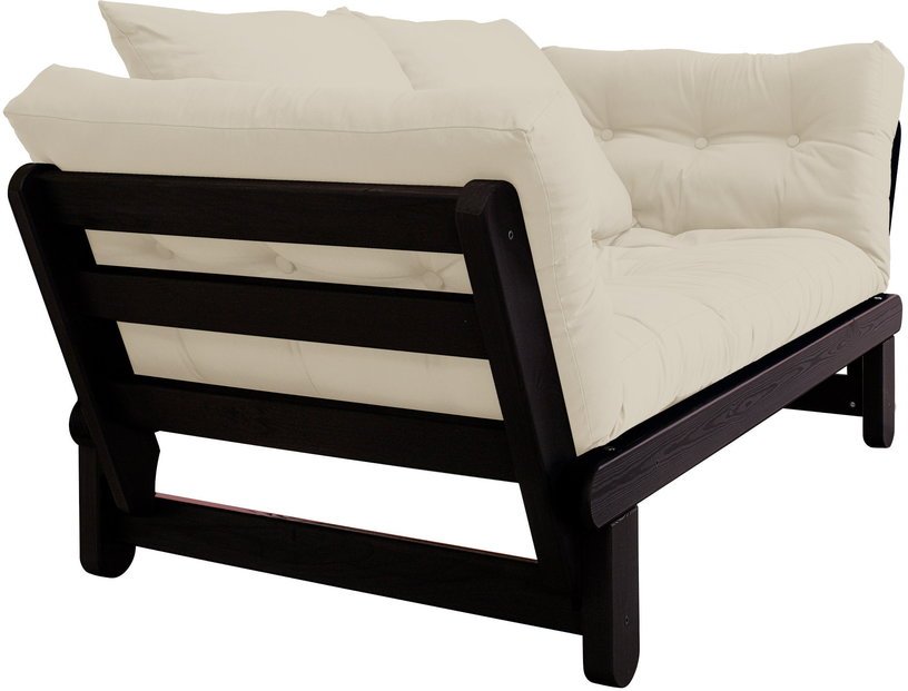 Canapé en bois noir convertible 2 places beige Beat - Karup Design - The Cool Republic