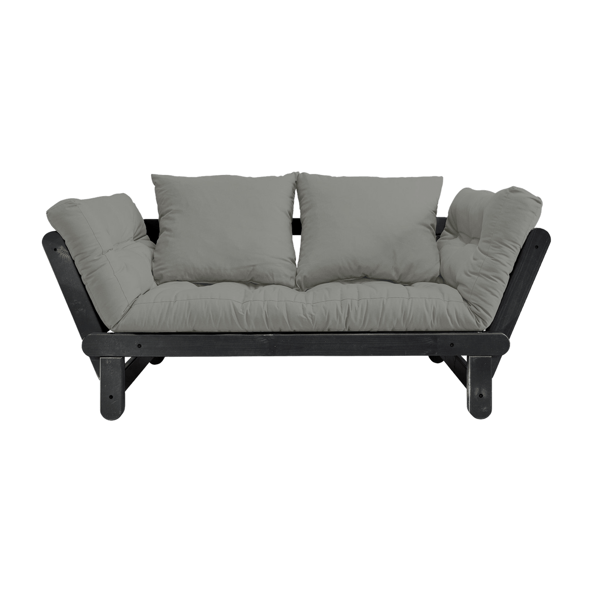 Canapé en bois noir convertible 2 places gris Beat - Karup Design - The Cool Republic