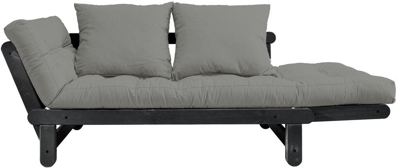 Canapé en bois noir convertible 2 places gris Beat - Karup Design - The Cool Republic