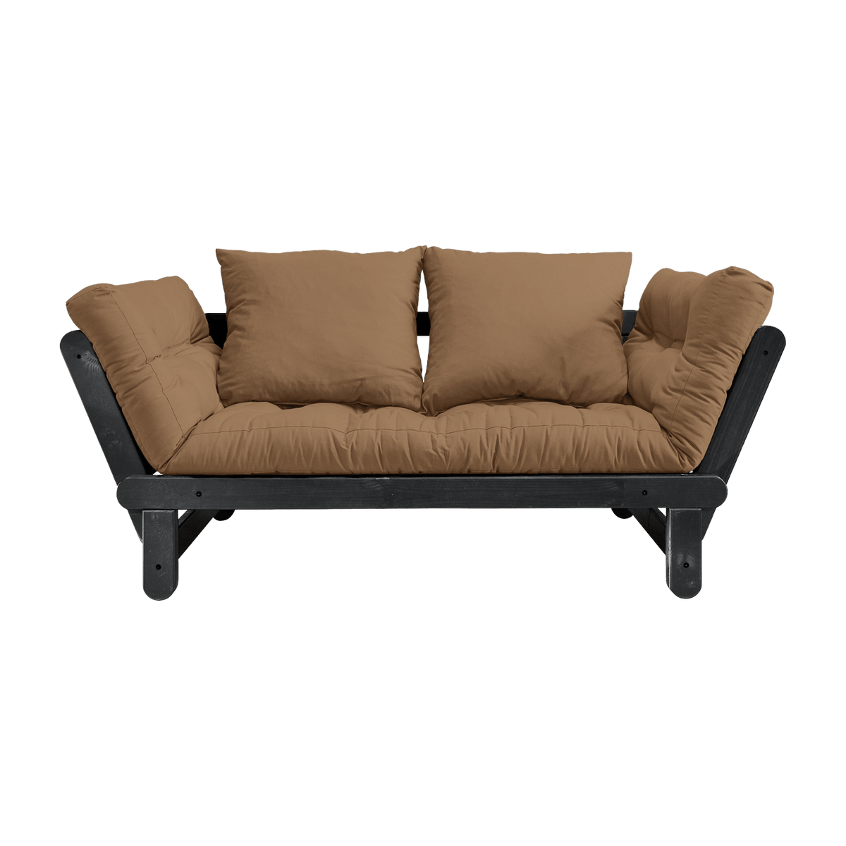 Canapé en bois noir convertible 2 places mocca Beat - Karup Design - The Cool Republic