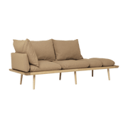 Canapé en chêne naturel et tissu marron 231 cm Lounge Around - UMAGE - The Cool Republic
