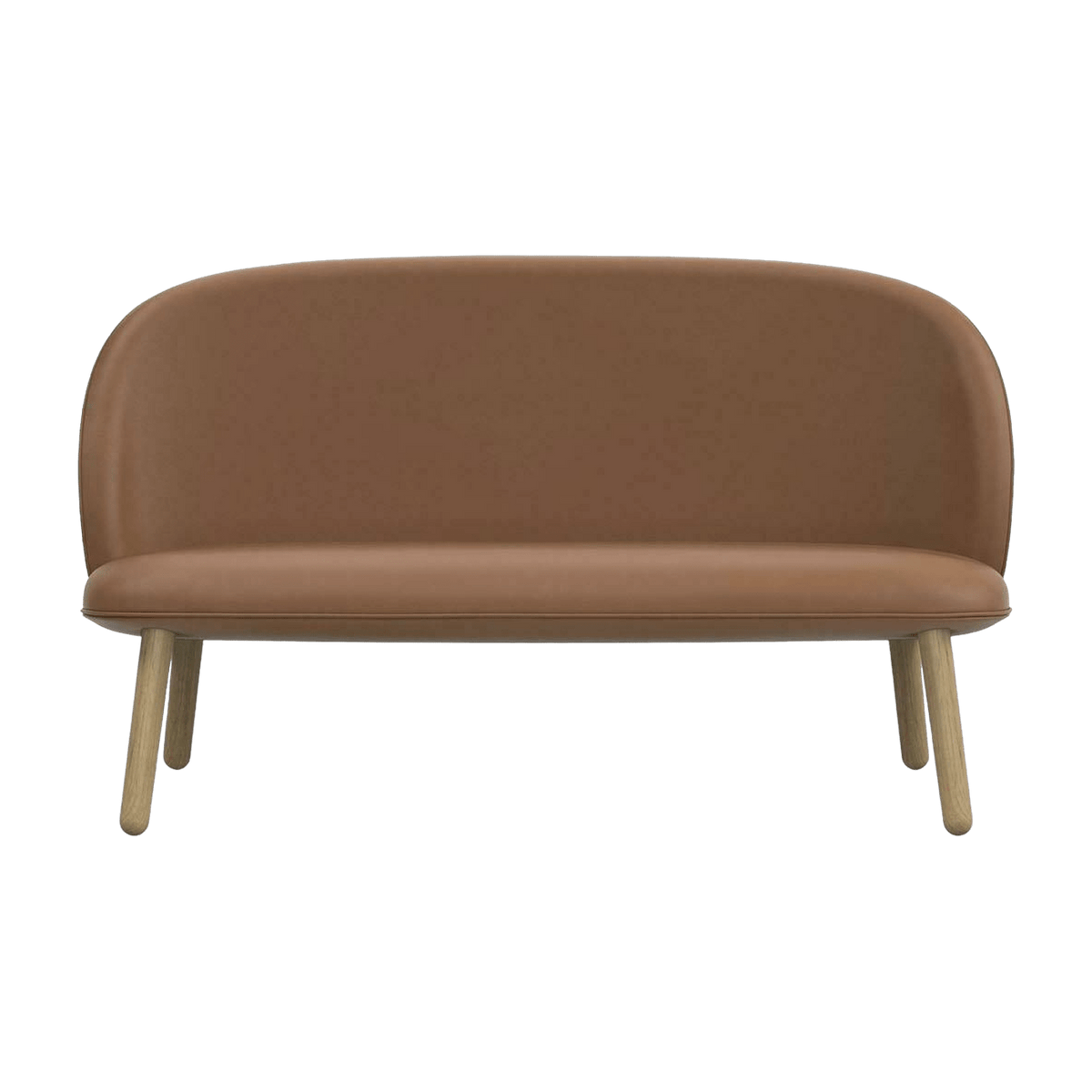 Canapé en cuir brandy et pieds en chêne naturel 145 cm Ace - Normann Copenhagen - The Cool Republic