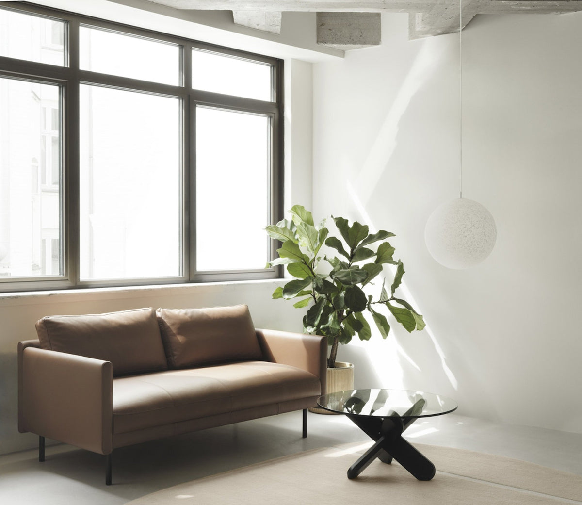 Canapé en cuir cognac 204 x 87 cm Rar - Normann Copenhagen - The Cool Republic