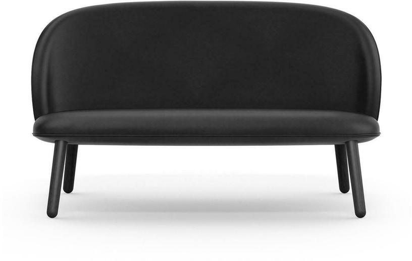 Canapé en cuir noir et pieds en chêne noir 145 cm Ace - Normann Copenhagen - The Cool Republic