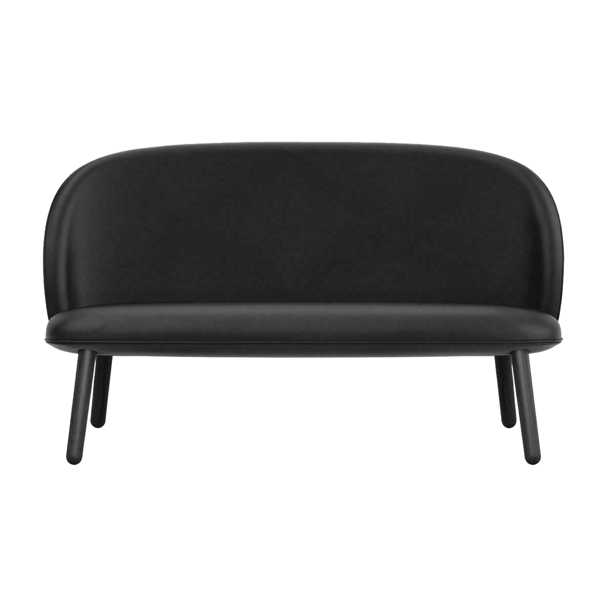 Canapé en cuir noir et pieds en chêne noir 145 cm Ace - Normann Copenhagen - The Cool Republic