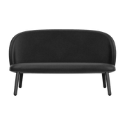Canapé en cuir noir et pieds en chêne noir 145 cm Ace - Normann Copenhagen - The Cool Republic