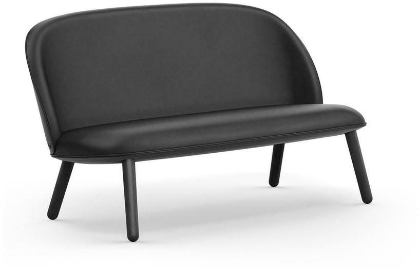Canapé en cuir noir et pieds en chêne noir 145 cm Ace - Normann Copenhagen - The Cool Republic