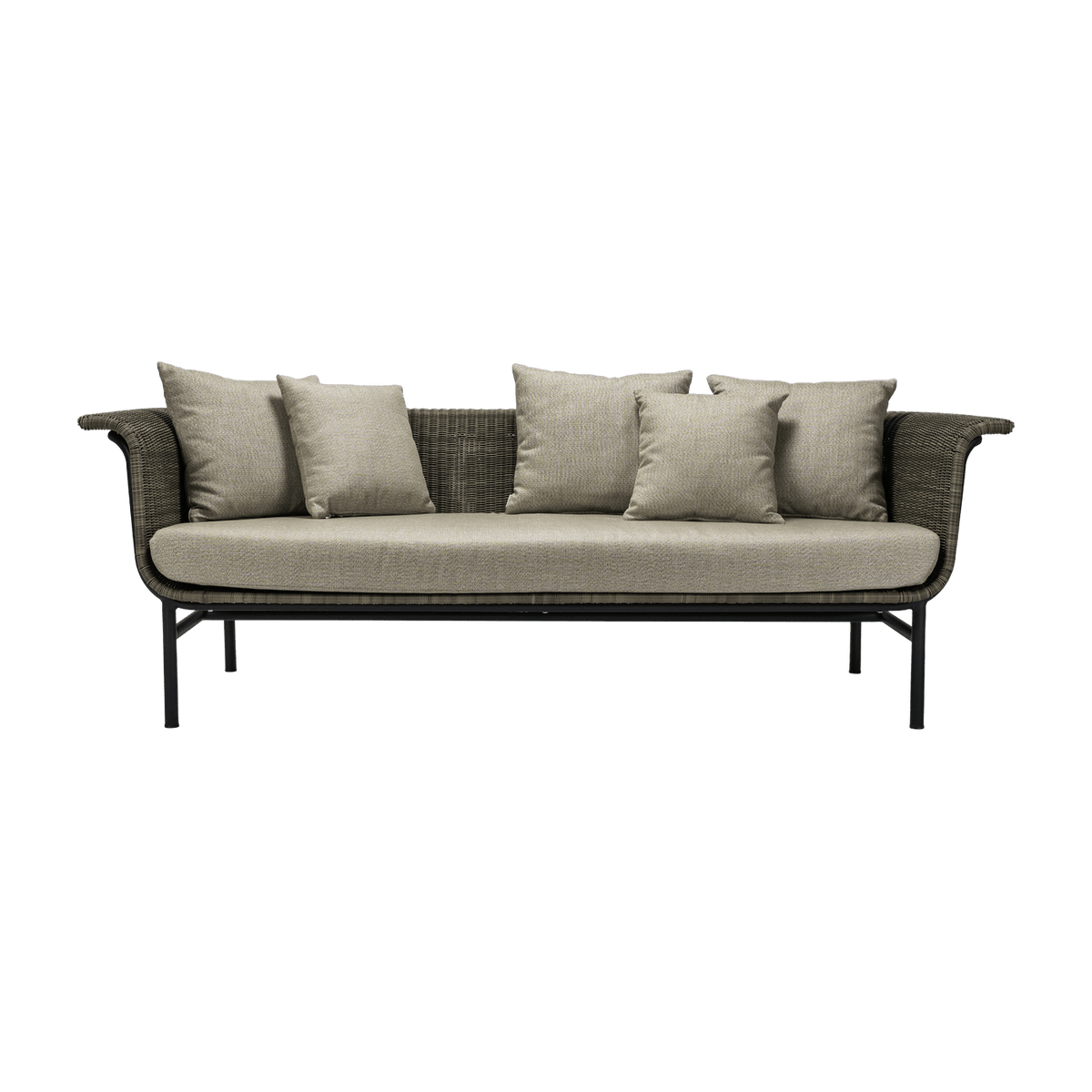 Canapé en osier taupe 200 x 69 cm Wicked - Vincent Sheppard - The Cool Republic