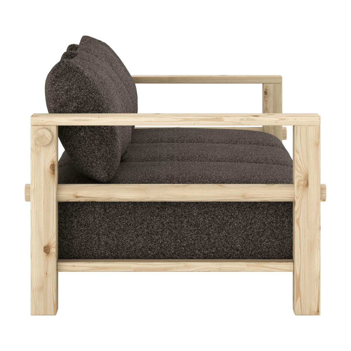 Canapé en pin et son futon mellow brown 94x225x82cm Bare - Karup Design - The Cool Republic
