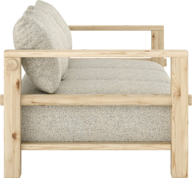 Canapé en pin et son futon soft chalk 94x225x82cm Bare - Karup Design - The Cool Republic