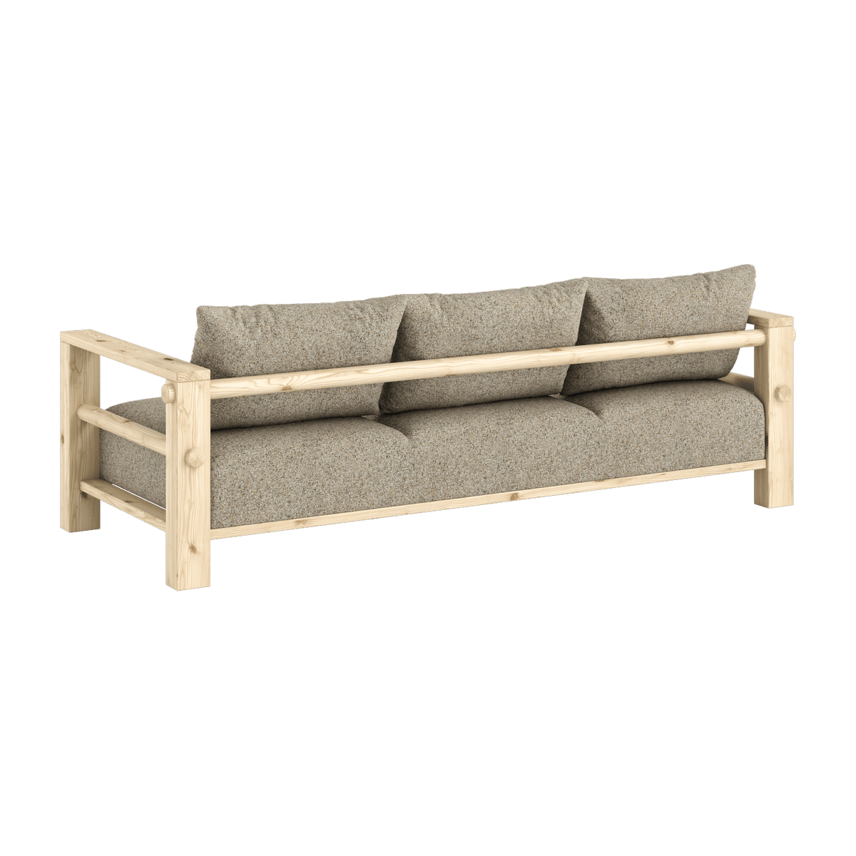 Canapé en pin et son futon warm sand 94x225x82cm Bare - Karup Design - The Cool Republic