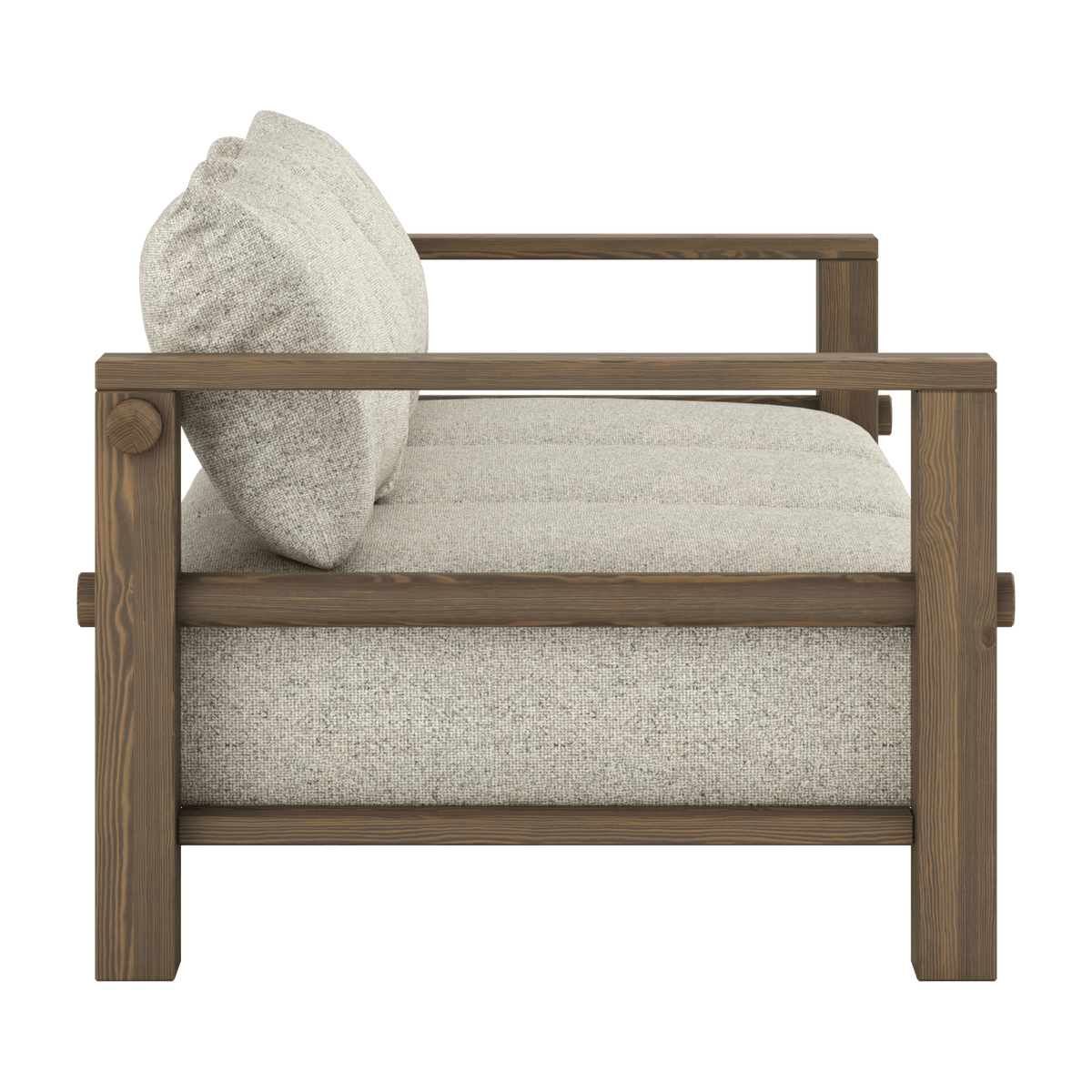 Canapé en pin foncé et son futon soft chalk 94x225x82cm Bare - Karup Design - The Cool Republic