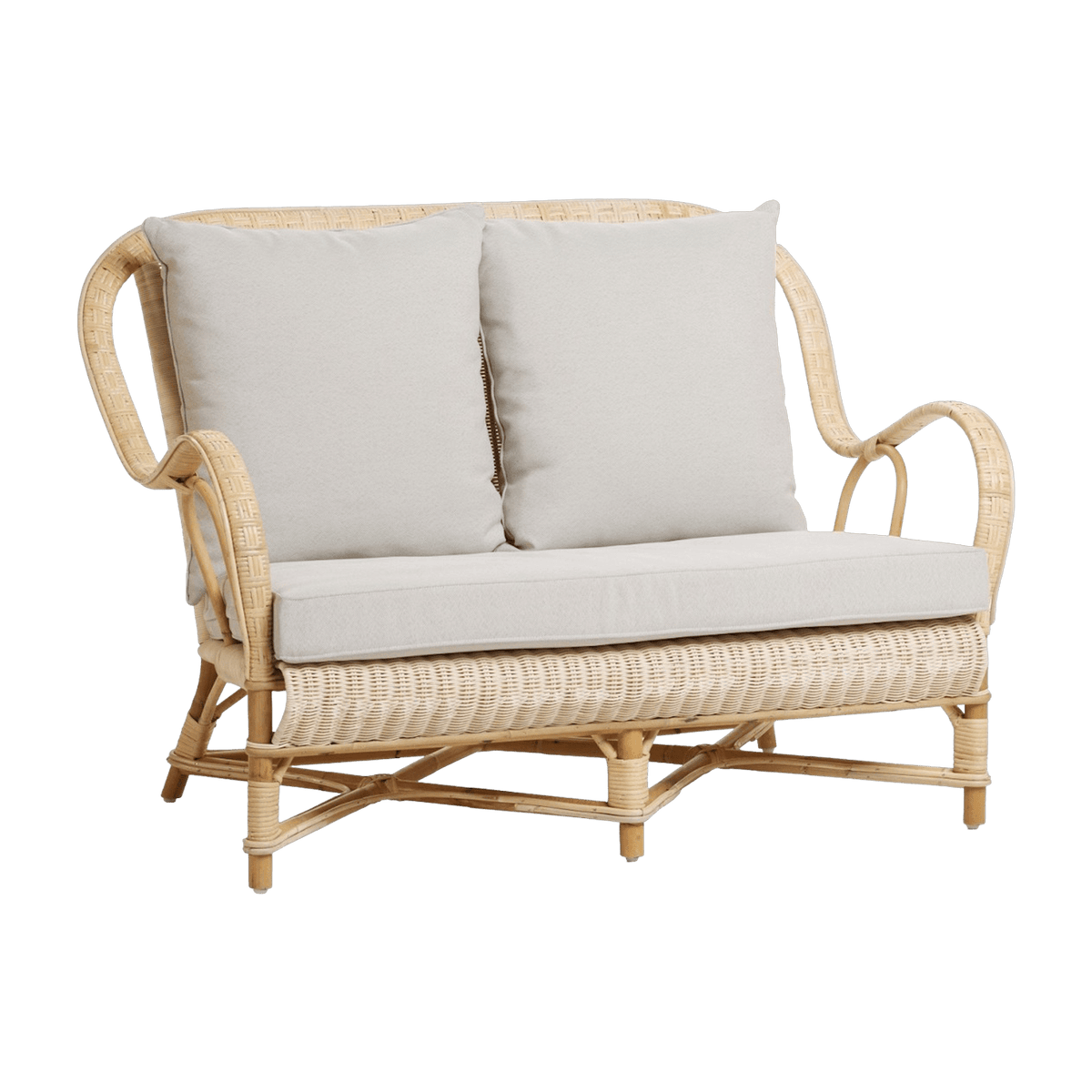 Canapé en rotin naturel avec coussin Nantucket - KOK - The Cool Republic