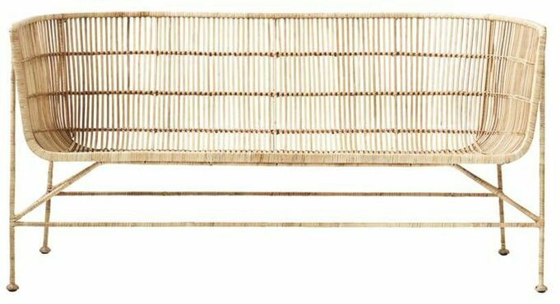 Canapé en rotin naturel sans coussin d'assise Coon - House Doctor - The Cool Republic