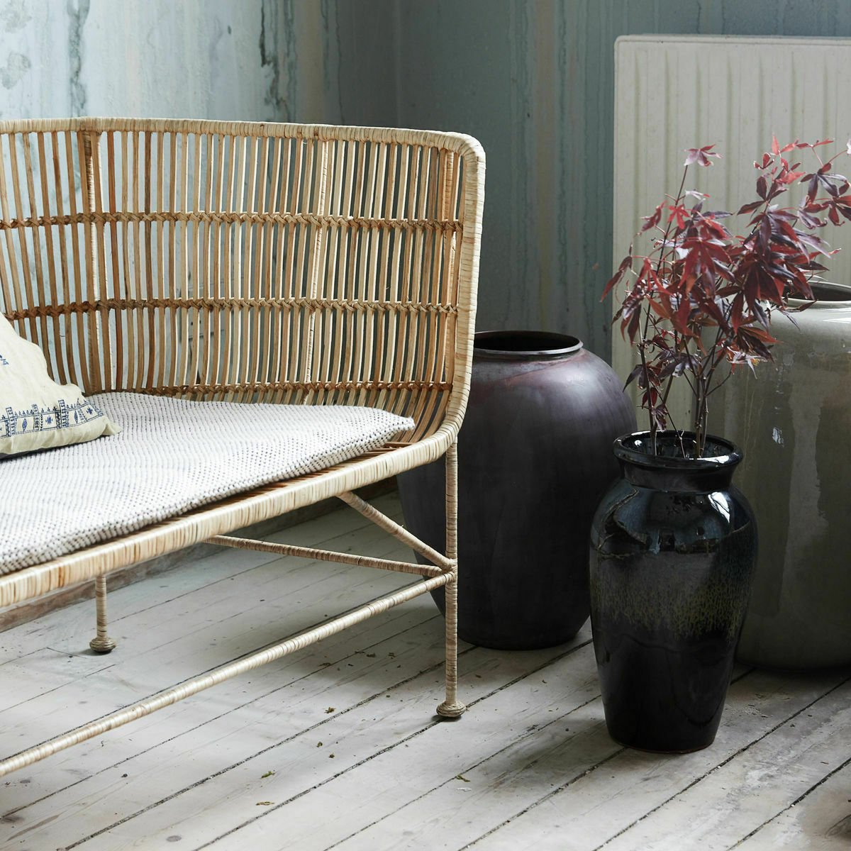 Canapé en rotin naturel sans coussin d'assise Coon - House Doctor - The Cool Republic