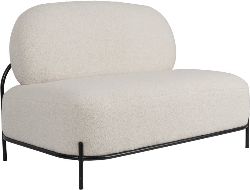 Canapé en tissu bouclé beige 71,5x125cm Holly - The Cool Republic - The Cool Republic