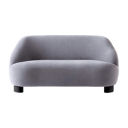 Gentle 133 fabric and black lacquered oak sofa Margas LC3 - &tradition - The Cool Republic