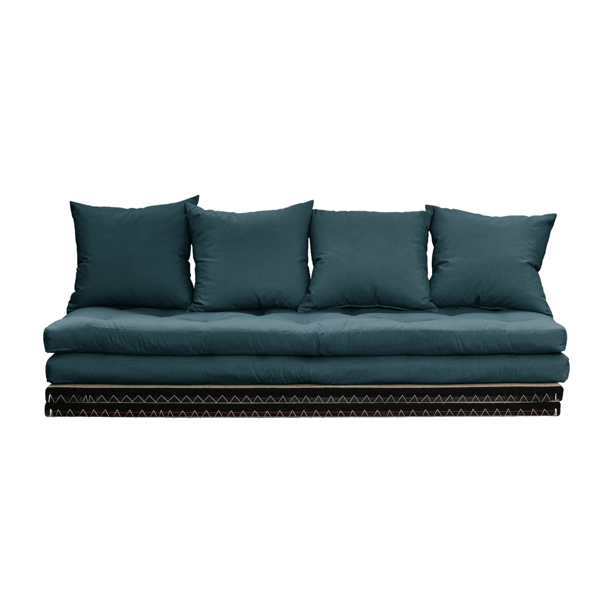 Canapé-futon bleu pétrole en coton Chico Sofa - Karup Design - The Cool Republic